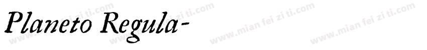 Planeto Regula字体转换